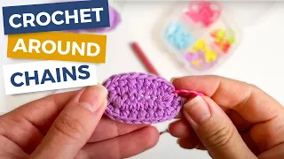 How to crochet an OVAL SHAPE | Crochet around foundation chains