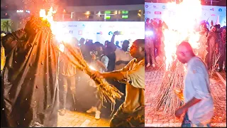 Fathia Balogun, Yinka Quadri Shocked As They Set Masquerade Man On Fire, See What Happen Next