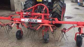 Fella 4 Rotor Rotary Tedder With Hydraulic Fold-Up