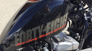Harley-Davidson Forty Eight with Vance and Hines Big Radius two into two exhaust