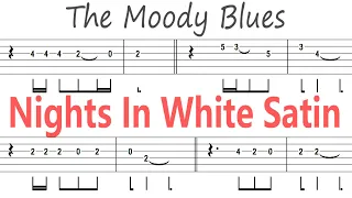 The Moody Blues - Nights In White Satin / Guitar Solo Tab+BackingTrack