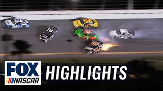Denny Hamlin Wrecks Danica Patrick - Budweiser Duel 2 - 2015 NASCAR Sprint Cup