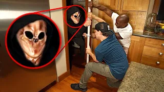 We Trapped KNOCK KNOCK in our Pantry! *SCARY*