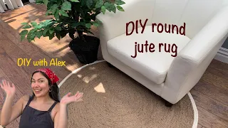 I made a DIY round jute rug