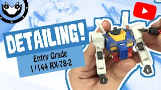 HOW I DETAILED MY GUNPLA! |ENTRY GRADE 1/144 RX-78-2 | CUSTOM | PART 1! | 2021