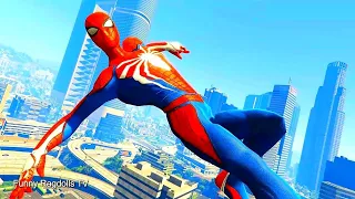 GTA 5 Spiderman Ragdolls Compilation - Funny Moments & Crazy Jumps (Euphoria Physics) #12