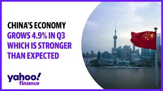 China's economy grows by 4.9% which is stronger than expected as property sector lags