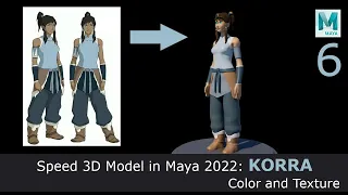 Color and Texture - Korra: Speed 3D Model in Maya 2022