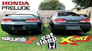 Honda Prelude ATTS catback Skunk2 VS XForce exhaust Rev stance music BB6