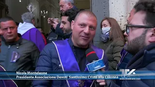 Adrano in processione con la struggente immagine del Cristo alla Colonna