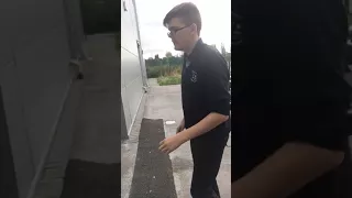 Kid headbutts a solid wall