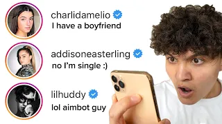 DM'ing 100 TikTok Celebrities To See Who Would Reply (ft. Charli D'Amelio & Addison Rae)