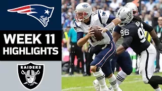 Patriots vs. Raiders | NFL Week 11 Game Highlights