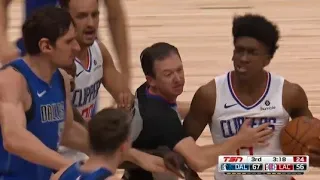 Luka Doncic Wanna Fight Rookie Terance Mann After throwing the ball