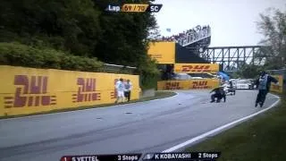 F1 marshall falls over twice!