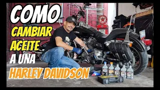 Como cambiar los tres aceites de tu motocicleta Harley Davidson, Motor Twin Cam de 1999 al 2017.