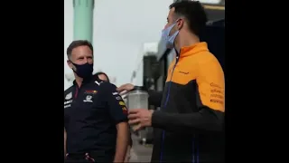 Daniel Ricciardo and Christian Horner have awkward encounter...