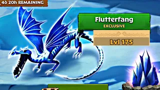 FLUTTERFANG MAX LEVEL 175 Titan Mode - Exclusive Shivertooth - Dragons: Rise of Berk