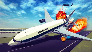 Unplanned Landings and Explosions in the Air. Airport Accidents - Besiege