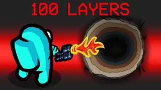 Escaping 100 Layers Mod in Among Us