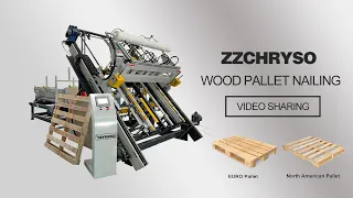 Wood pallet nailing machine/wooden pallet production line video share