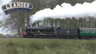 45690 Leander blasts up the Hampshire Alps! Mid Hants Railway Spring Steam Gala 2024