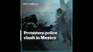 Clashes as women march against violence in Mexico