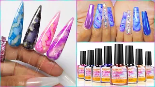 Easy Marble Nail Art Step By Step for Beginners at Home Easy Acrylic Nails Full Set DIY HOME TECH