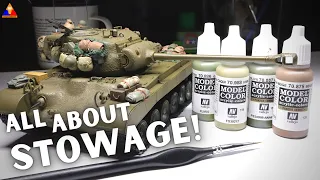 Brush Painting Scale Model Tank Stowage | Scale Modeling Tutorial