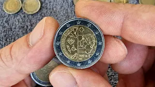 1000€ 2 euro coins hunt, collectable coins. Found & Saved, Very Rare!