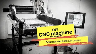 How to build CNC machine from granite and calibrate with 0,0001μm laser tool