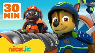 PAW Patrol Pups Stop an Alien Space Ship! w/ Chase & Zuma | 30 Minute Compilation | Nick Jr.