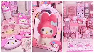 PINK cute Stationery haul💞My Melody Sanrio desk Makeover       #cindyasmr