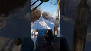 Покатушки на  МТЗ 1221 по большому снегу.  24.01.2018!