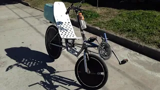 emiliano's homemade recumbent bike