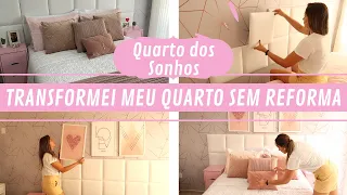 Instalei a cabeceira prática | Quadros novos | Linda cama posta | Quarto dos sonhos