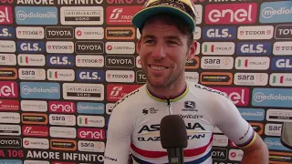 Mark Cavendish reaction after his 17th and last victory in the Giro d'Italia