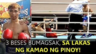 3 Beses Bumagsak sa Lakas ng Kamao ng Pinoy Boxer!