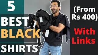 5 *BEST* Black Shirts for every budget on Amazon| Black shirts haul men| Huge amazon sale haul