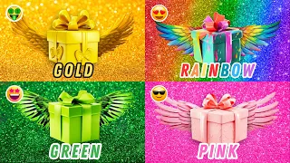 [NEW] Choose your gift😍💖🎁 #4giftbox #wouldyourather #pickonequiz  🎁💝💙💛🌈 Rainbow-Gold-Pink-Green