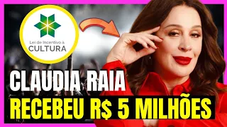 Claudia Raia recebeu R$ 5 milhões por meio da Lei Rouanet, gerando críticas...