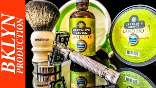 💈 Shave: Yaqi Adjustable Razor, Captain's Choice Soap, After Shave Land Ho, Yaqi 30mm Shaving Brush