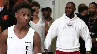 Bronny James HEATED GAME LeBron GOES CRAZY After ANKLE BREAKER and POSTER DUNK 😱