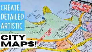 How to hand-draw City Maps with Real Planning Knowledge, History & No Mistakes