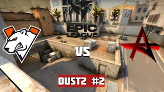 1/2 Финал. VIRTUS.PRO vs AKUMA. Map-2 Dust2. EPIC CIS League Spring 2021