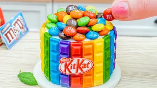 Rainbow KITKAT Chocolate Cake 🌈 How To Make Delicious Miniature Kitkat Rainbow Cake | Lotus Cakes