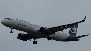 QANOT SHARQ A321neo landing and takeoff at Budapest
