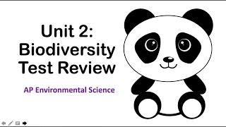 Unit 2 APES Biodiversity Review- AP Environmental Science