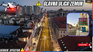 GLAVNA Ulica Zemun, uskoro otvaranje, semafori i horizontalna signalizacija, dron video #zemun