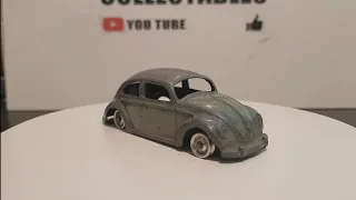 Dinky toys Volkswagen Beetle diecast restoration
